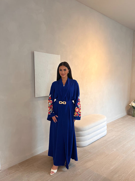 Abaya Oriental Bleu Royal